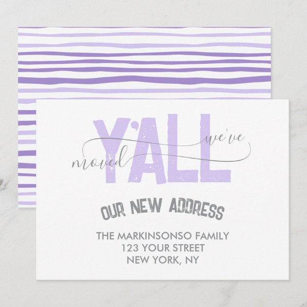 Lilac We Moved Y’all Moving Announcement