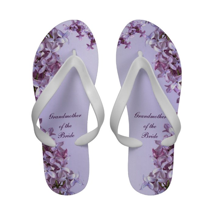 Lilac Wedding Grandmother of the Bride Flip Flops