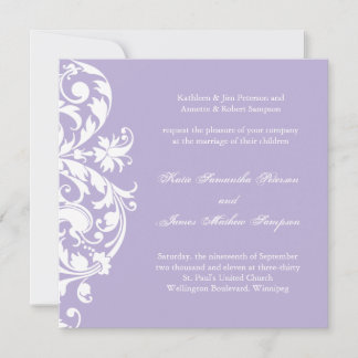 Lilac Wedding Invitation