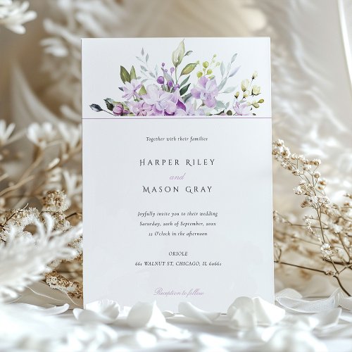 Lilac Wedding Invitation