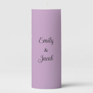 Lilac Wedding Pillar Candle