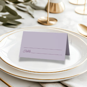 Lilac Wedding Place Card