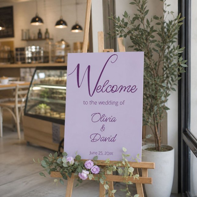 Lilac Wedding Welcome Foam Board (Creator Uploaded)