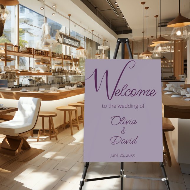 Lilac Wedding Welcome Foam Board (Creator Uploaded)