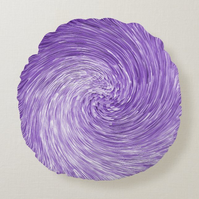 Lilac whirl....... round pillow (Front)