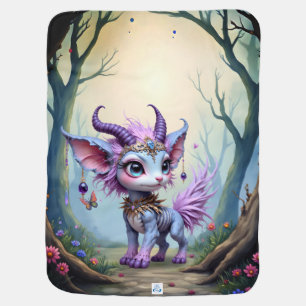 Lilac Whisper – Enchanted Forest Guardian. Baby Blanket