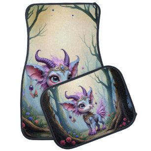 Lilac Whisper – Enchanted Forest Guardian. Car Floor Mat
