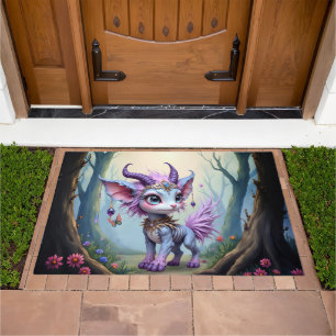 Lilac Whisper – Enchanted Forest Guardian. Doormat