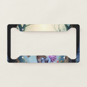 Lilac Whisper – Enchanted Forest Guardian. License Plate Frame