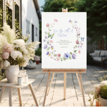 Lilac Wildflower Butterfly for Baby Shower