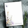 Lilac Wildflower Butterfly Garden Watercolor Note Card