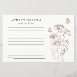 Lilac Wildflower Fern Foliage Watercolor Wedding
