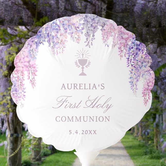 Lilac Wisteria Arch First Communion Balloon (Creator Uploaded)