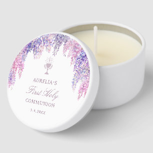 Lilac Wisteria Arch First Communion Mini Candle Favors