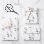 Lilac Wrapping Paper Flat Sheet Set of 3<br><div class="desc">Celebrate any special occasion with this beautiful lilac wrapping paper set!</div>