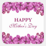 Lilac Wreath Happy Mothers Day Stickers at Zazzle