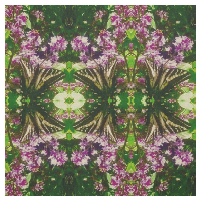 Lilac Yellow Butterfly Fabric (Swatch)