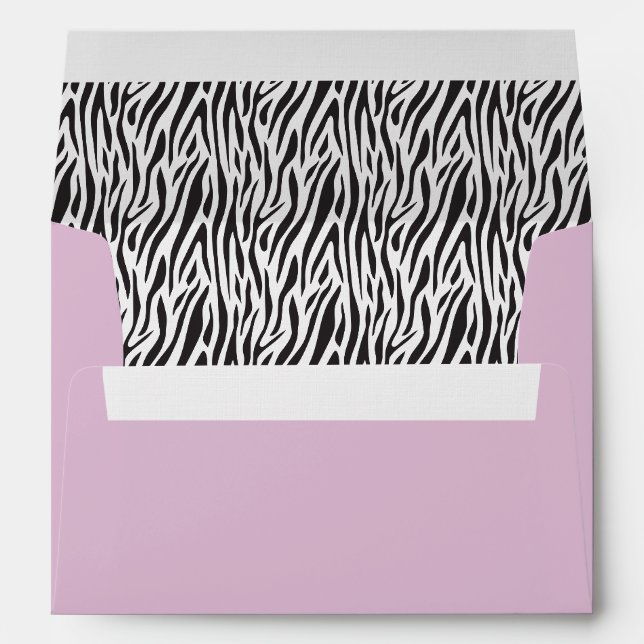 Lilac Zebra Print Envelope (Back (Bottom))