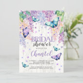 Lilacs and Butterfly | Bridal Shower Invitation (Standing Front)