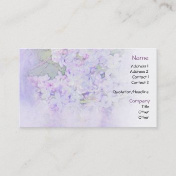 Lilacs And Hearts Business Card by profilesincolor at Zazzle