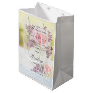 Lilacs and Roses Vintage Wedding Medium Gift Bag