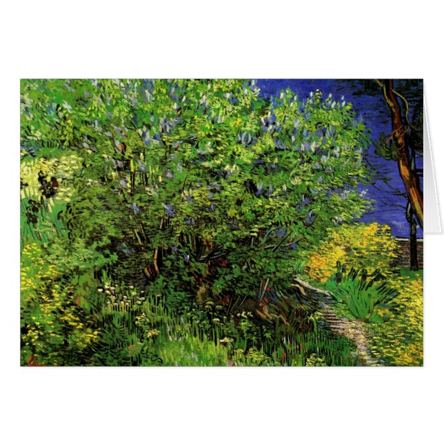 Lilacs by Vincent van Gogh, Vintage Garden Flowers (Front Horizontal)