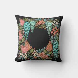 Lilacs Coral Reef Floral Pillow