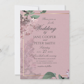 Lilacs floral Wedding Invitation