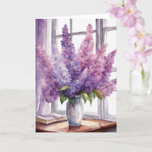 Lilacs for her Birthday Watercolor