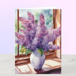 Lilacs for Mother's Day Personalized Watercolor Card<br><div class="desc">Lilacs for Mother's Day Personalized Watercolor Card</div>