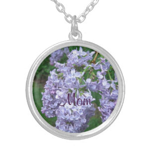 Lilacs for Mother's Day Silver Plated Necklace