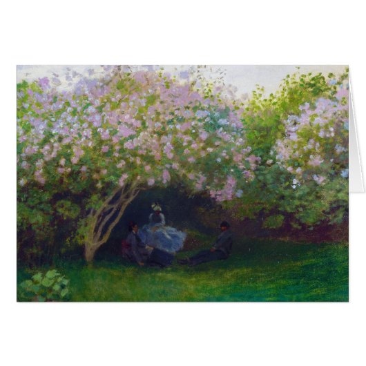 Lilacs, Grey Weather Claude Monet Cards (Front Horizontal)
