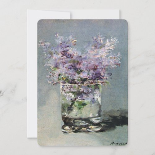 Lilacs in a Glass by Manet Bridal Shower Invitation