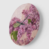 Lilacs In A Victorian Hat Box Large Clock (Angle)