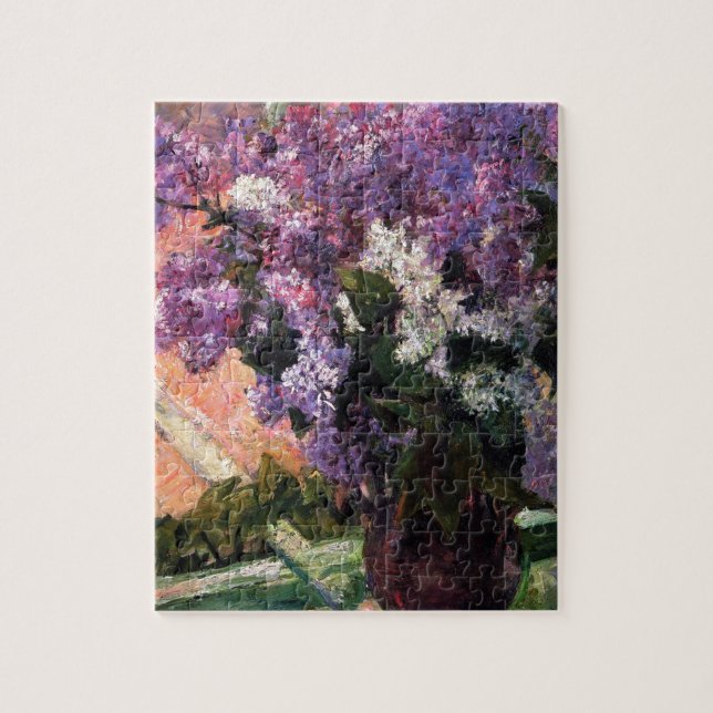 Lilacs in a Window by Mary Cassatt Jigsaw Puzzle (Vertical)