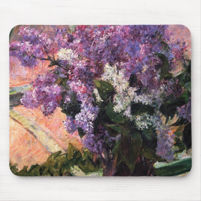 Lilacs in a Window by Mary Cassatt Mouse Pad (Front)