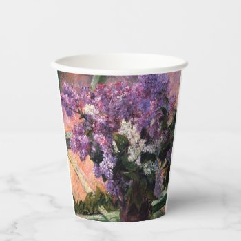 Lilacs In A Window By Mary Cassatt Paper Cups by colorfulworld at Zazzle