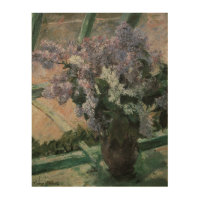 Lilacs in a Window by Mary Cassatt, Vintage Art