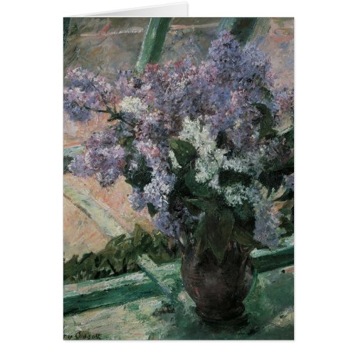 Lilacs in a Window by Mary Cassatt Vintage Art