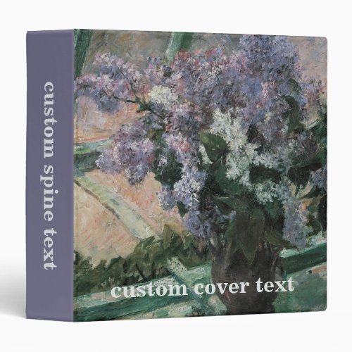 Lilacs in a Window by Mary Cassatt Vintage Art 3 Ring Binder