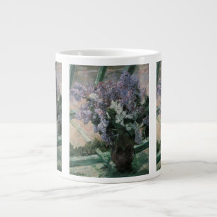 Lilacs in a Window by Mary Cassatt, Vintage Art Giant Coffee Mug
