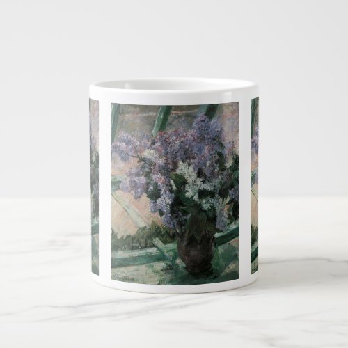 Lilacs in a Window by Mary Cassatt Vintage Art Giant Coffee Mug