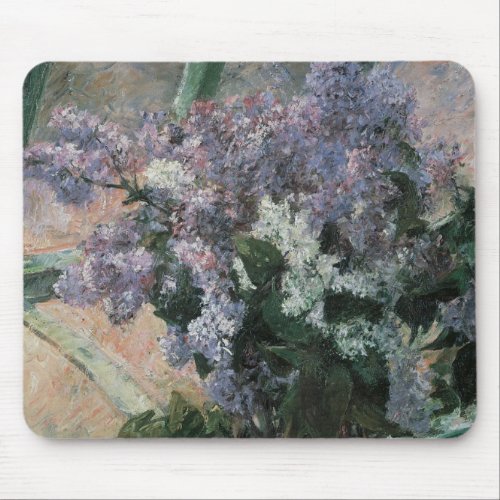 Lilacs in a Window by Mary Cassatt Vintage Art Mouse Pad