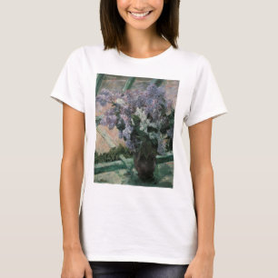 Lilacs in a Window by Mary Cassatt, Vintage Art T-Shirt