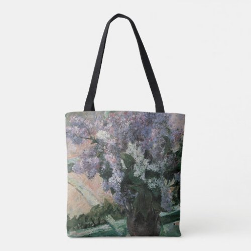 Lilacs in a Window by Mary Cassatt Vintage Art Tote Bag