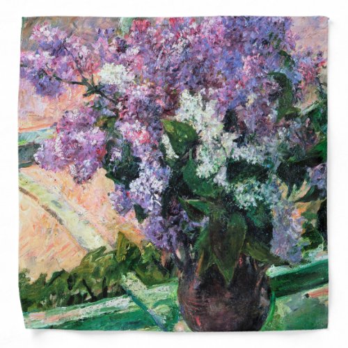 Lilacs in a Window Mary Cassatt Bandana