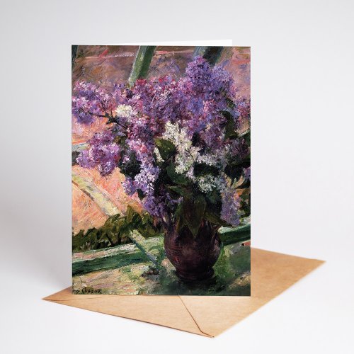 Lilacs in a Window  Mary Cassatt Card