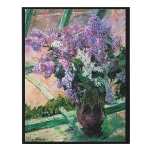 Lilacs in a Window, Mary Cassatt Faux Canvas Print