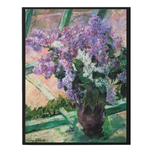 Lilacs in a Window Mary Cassatt Faux Canvas Print