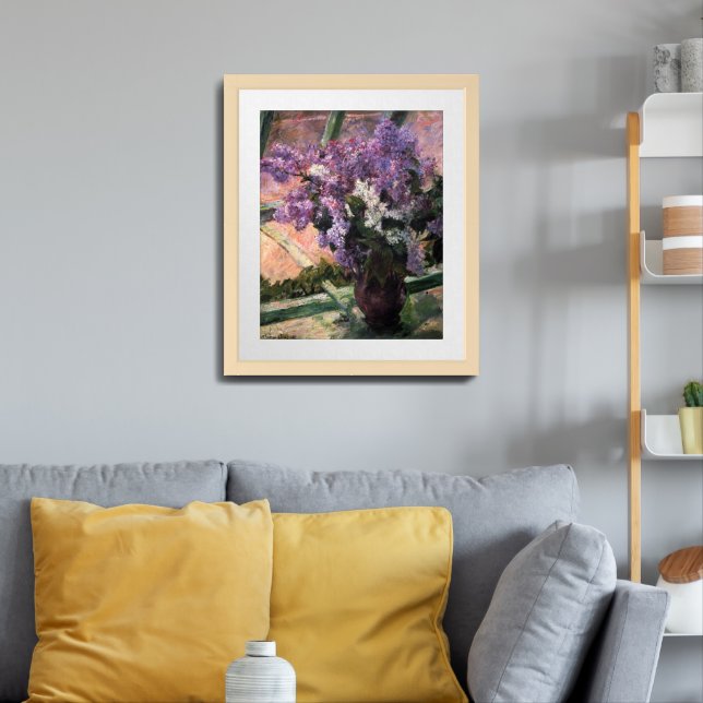 Lilacs in a Window | Mary Cassatt Framed Art (Living Room 3)